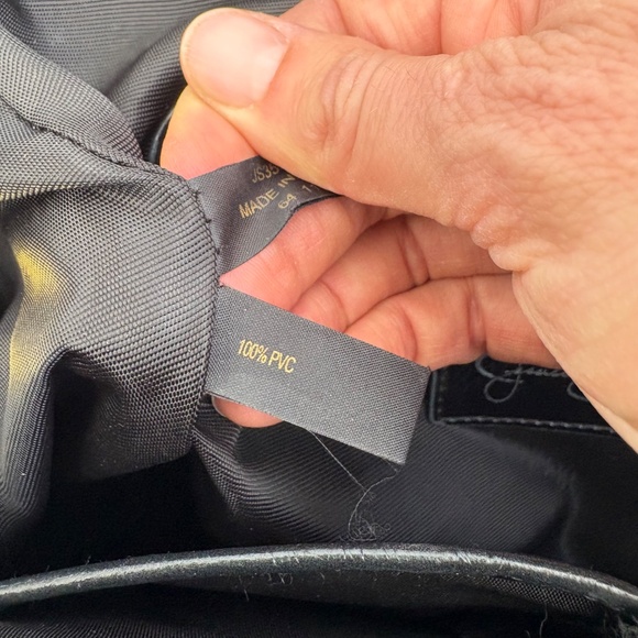 Jessica Simpson Rose Applique‎ Black Faux Leather Medium Satchel/Top Handle - Picture 12 of 12